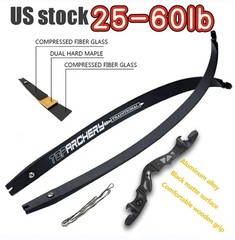 25-60LBS Archery for Competition/Athletic 62″ ILF Recurve Bow Laminated Limbs