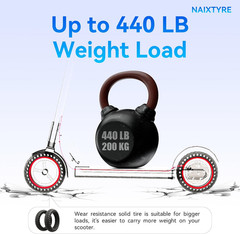 8.5X2 Inch Solid Tires for Electric Scooters 50/75-6.1 Scooter Tire Compatible w