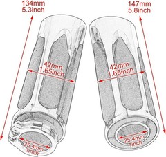 Soft Touch Hand Grips Motorcycle 1 Inch Grips Fit for Harley Touring Sportste…