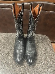 Dan Post Black Leather Western Cowboy Boots DP2110R Size 8.5 D Width