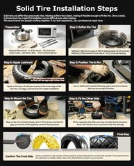 10 x 2.5 Inches Electric Scooter Tire 60/70-6.5 Solid Tire Fit for Ninebot Ma…