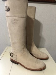 Boots & Woods Women’s 8 /39 Beige Suede Riding Boots GoodyearWelt Spain Leather.