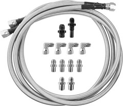 MuHize Transmission Cooler Lines 70 Inch 6AN Stainless Braided GM