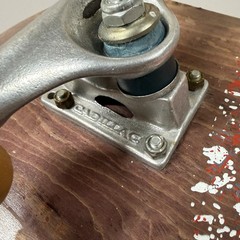 Vintage Madrid Skateboard Explosion Wood Grain Cadillac Trucks Complete