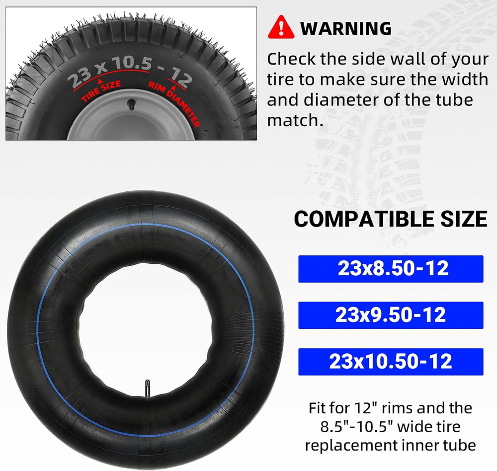 23X10.50-12 Tubes Universal 23X8.50-12 23X9.50-12 Inner Tube with TR-13 Straight