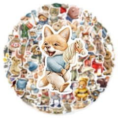 30Pcs Random Cute Anthropomorphic Animal Zoo Party Cartoon Waterproof Stickers