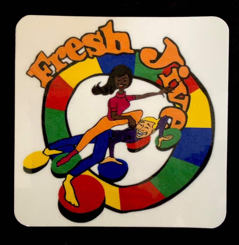 FRESH JIVE STICKER “TWISTER” 4” x 4”￼VINTAGE 1991 LOS ANGELES GLOSSY