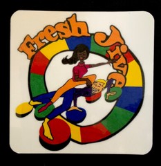 FRESH JIVE STICKER “TWISTER” 4” x 4”￼VINTAGE 1991 LOS ANGELES GLOSSY