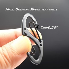 10-Pack Metal Small Carabiner Clips – 1.6 Inch Double-Sided Hooks for Keychains