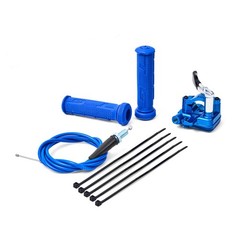 Blue 7/8 Inch 22mm Thumb Throttle Cable Accelerator Handle Assembly For ATV