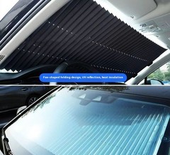 Automatic Retractable Sunshade Sun Protection Front Windscreen Car Sunshade Wind