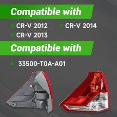 Rear Right Tail Light Assembly Passenger Side Replacement for CRV 4-Door 2012