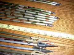 Vintage Lot Of 62 Mixed Easton Aluminum Target Arrows ~ for Repair READ.