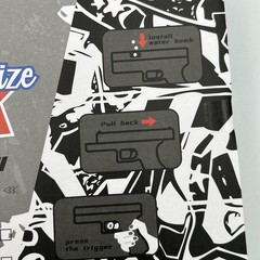 Large Size Graffiti Glock Water Bomb Air Pistol Quantity 2 Dinosaur NEW READ DES