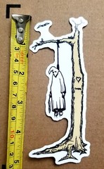 Jim Thiebaud Real Skateboards Hanging Klansman 5″ Vinyl Sticker Powell SMA