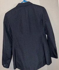 WOMENS 14 DEVON-AIRE CONCOUR ELITE NAVY PINSTRIPE ENGLISH HUNT COAT