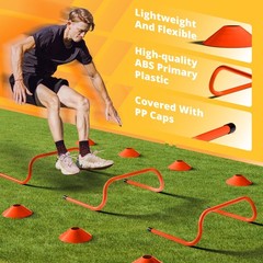 Yes4All Agility Ladder Adjustable Speed & Training B. Set Orange