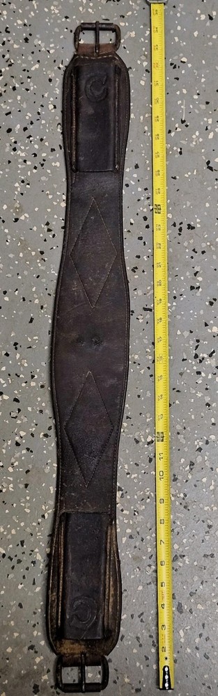 Vintage Leather Saddle Cinch Strap/Girth 34″ Long 4″ Wide