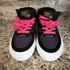 VANS Men’s Half Cab Lace-Up Skate Shoes Black, US 7 Medium (D/M)