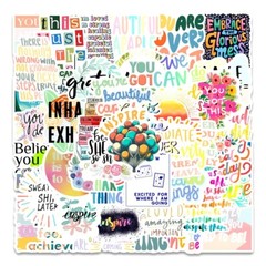 50 Pack of Motivational Stickers for Laptop/Water Bottle/Phone Case/Tablet