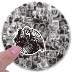 200 PCS Horror Black Stickers and Decals,Horror Movie Sticker for Water Bottl…