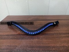 High-Quality Leather Browband with Crystals for Stylish Horse Riding