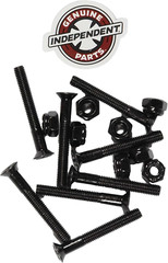 Genuine Parts Cross Bolts Standard Phillips Skateboard Hardware (Black/Black, 1
