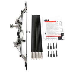 16″ Mini Compound Bow 16lbs Arrows Set Hunting Shooting Target Archery Game Toy
