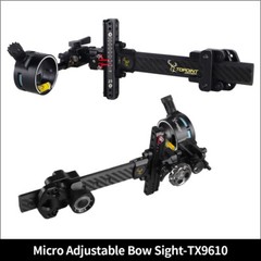 1 Pin Compound Bow Sight 4X 6X 8X Lens Carbon 0.019″ Adjustable Archery Target