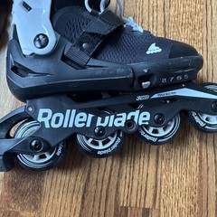 Rollerblade Microblade Kids Inline Skates Adjustable Black White Sizes 5-8