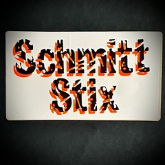 Vintage 1980’s Schmitt Stix Skateboards Sticker DayGlow Orange & Black