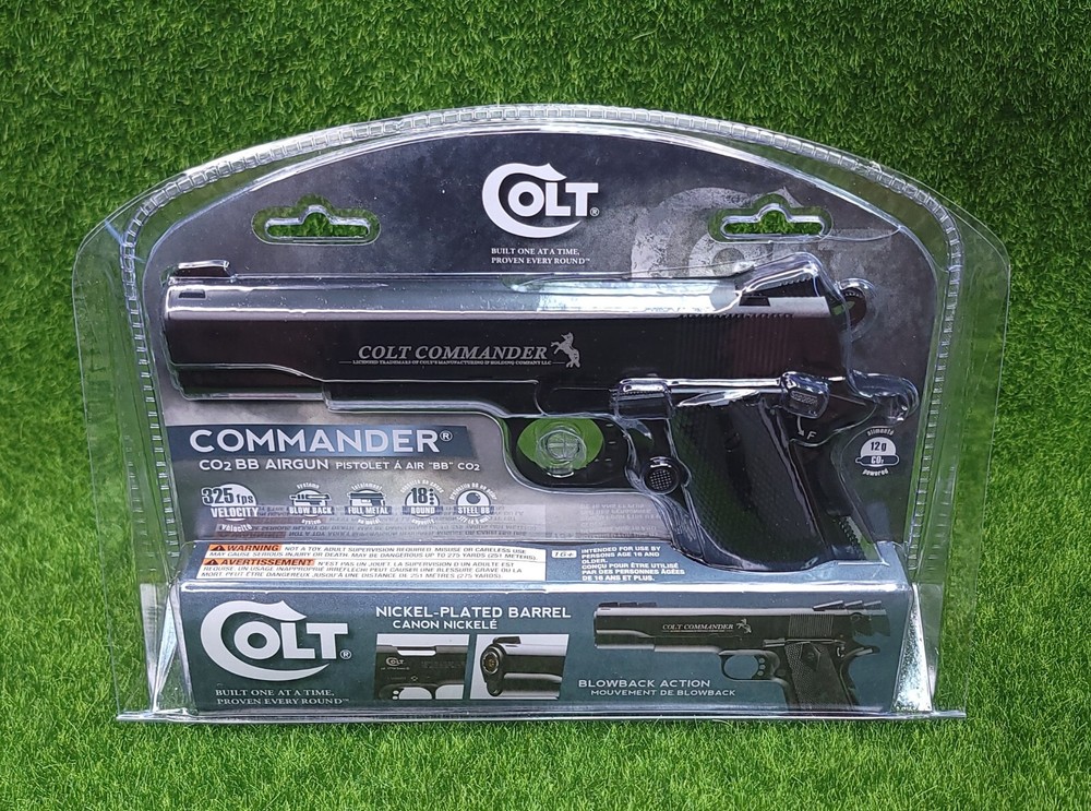 Umarex Colt Commander .177 Cal 18rd Blowback BB Air Pistol, 325fps – 2254028