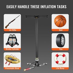 VEVOR 3 Stage PCP 4500PSI Air Gun Rifle Filling Stirrup Pump Hand Pump Pressure