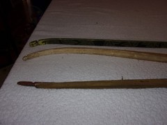 Wood and Fiber Glass Recurve Long Bow Lot for Repair or Wall Hangers