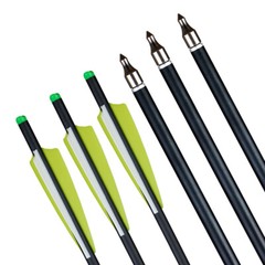 20″ Crossbow Bolts Carbon Arrows OD8.8mm Half Moon Nocks for Crossbow Hunting US