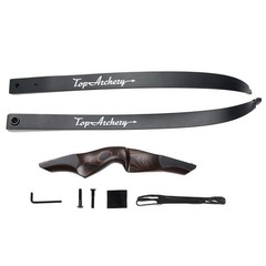 30-60LBS Archery 60″ Takedown Recurve Bow Wooden Riser RH for Hunting Target
