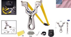 High-Power Metal Slingshot with 100 Ammo Balls – Ultimate Target Shooting Tool
