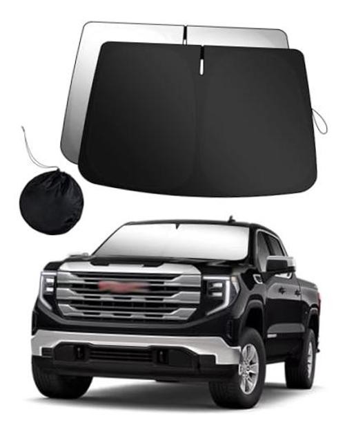 Front Windshield Sunshade Compatible with GMC Sierra 1500 2500 – 2019-2024
