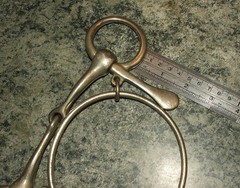 Stainless Steel Used 5 inch Snaffle Ring Bit with half cheek