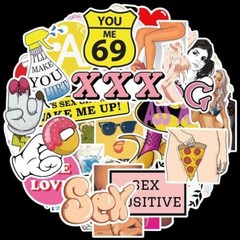 Lot 96Pcs Adult Stickers Bomb Vinyl Skateboard Guitar Luggage Sexy Girls Decals
