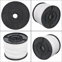 White 1/8 Inch by 1000-Feet Hollow Braid Polypro Rope 350 Pounds