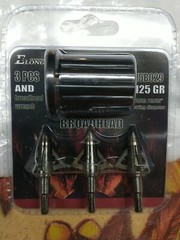 ELong Outdoor Broadhead 3 PCS With Broadhead Wrench 125 GR 15B029 NWT