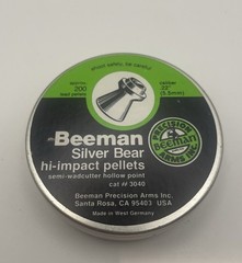 Beeman Silver Bear High Impact Pellets Semi Wadcutter Hollowpoint .22 Caliber