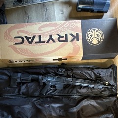KRYTAC Trident MK II AEG Airsoft Rifle w/ Case, Manual & 4 Magazines and BBS
