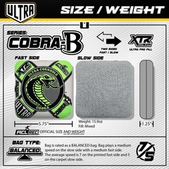 Bags Cobra-B Cornhole Bag Set – ACL Approved (Navy)