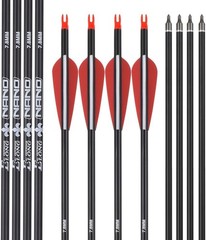 26 inch Carbon Arrow Hunting Arrows with 100 Grain Removable Tips for Archery…
