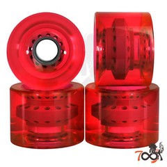 Cal 7 Skateboard Cruiser Clear RedColor 70mm 83a Wheel With Bearing