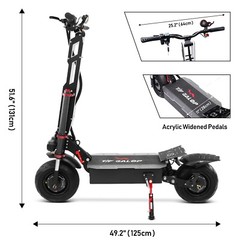 Adults Electric Scooter Folding Dual Motor 5600W 60V 38AH 12″ Road Tires 50MPH