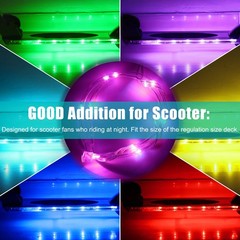 Waybelive LED Scooter Deck Light, Skateboard Light Remote Control, 16 purple