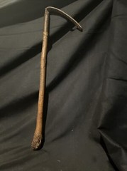 Victorian Burlesque Wood And Leather Riding Crop 19 In